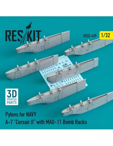 [NO_DESC] Pylons for NAVY A-7 Corsair II with MAU-11 Bomb Racks (3D...