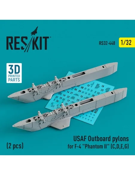 USAF Outboard pylons for F-4 Phantom II (C, D, E, G) (2 pcs) (3D Pr...