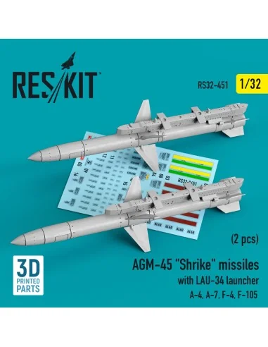 AGM-45 Shrike missiles with LAU-34 launcher (2 pcs) (A-4, A-7, F-4,...