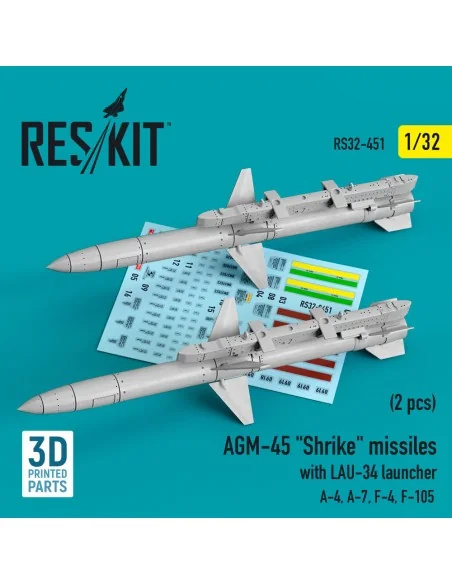 AGM-45 Shrike missiles with LAU-34 launcher (2 pcs) (A-4, A-7, F-4,...