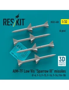 AIM-7F Low Vis Sparrow III missiles (4 pcs) (F-4, F-5, F-15, F-16, ...