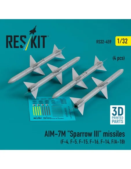AIM-7M Sparrow III missiles (4 pcs ) (F-4, F-5, F-15, F-16, F-14, F...
