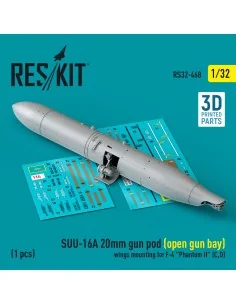 SUU-16A 20mm gun pod (open gun bay) wings mounting for F-4 Phantom ... 2