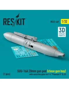 SUU-16A 20mm gun pod (close gun bay) with centerline pylon for F-4 ...