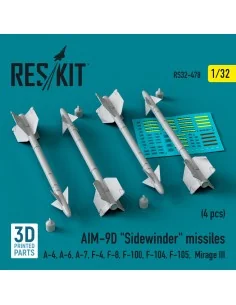 AIM-9D Sidewinder missiles (4 pcs) (A-4, A-6, A-7, F-4, F-8, F-100,...
