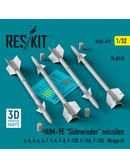 AIM-9E Sidewinder missiles (4 pcs) (A-4, A-6, A-7, F-4, F-8, F-100,...