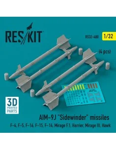 AIM-9J Sidewinder missiles (4 pcs) (F-4, F-5, F-16, F-15, F-14, Mir...