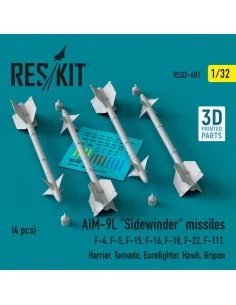 AIM-9L Sidewinder missiles (4 pcs) (F-4, F-5, F-15, F-16, F-18, F-2...