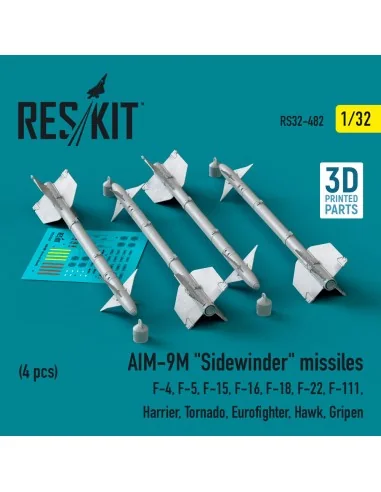 AIM-9M Sidewinder missiles (4 pcs) (F-4, F-5, F-15, F-16, F-18, F-2...