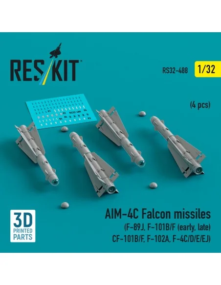 AIM-4C Falcon missiles (4 pcs) (F-89J, F-101B/F (early, late), CF-1...