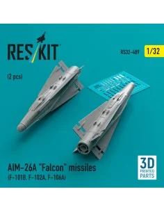 AIM-26A Falcon missiles (2 pcs) (F-101B, F-102A, F-106A) (3D Printe...