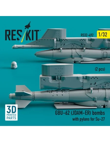 [NO_DESC] GBU-62 (JDAM-ER) bombs with pylons for Su-27 (2 pcs) (3D ...