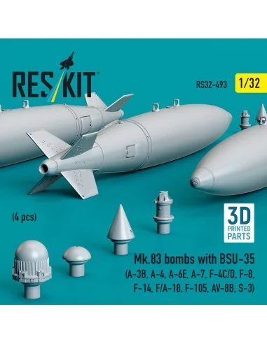 Mk.83 bombs with BSU-35 (4 pcs) (A-3B, A-4, A-6E, A-7, F-4C/D, F-8,...
