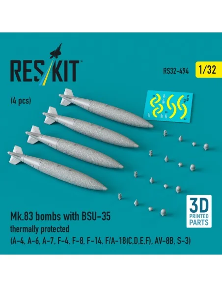 Mk.83 bombs with BSU-35 thermally protected (4 pcs) (A-4, A-6, A-7,...
