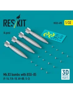 Mk.83 bombs with BSU-85 (4 pcs) (F-14, F/A-18, AV-8B, S-3) (3D prin...