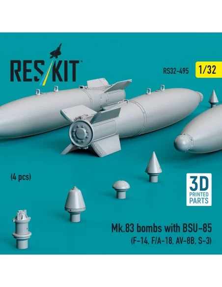Mk.83 bombs with BSU-85 (4 pcs) (F-14, F/A-18, AV-8B, S-3) (3D prin...