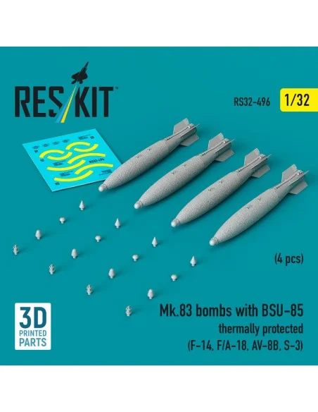 Mk.83 bombs with BSU-85 thermally protected (4 pcs) (F-14, F/A-18, ...