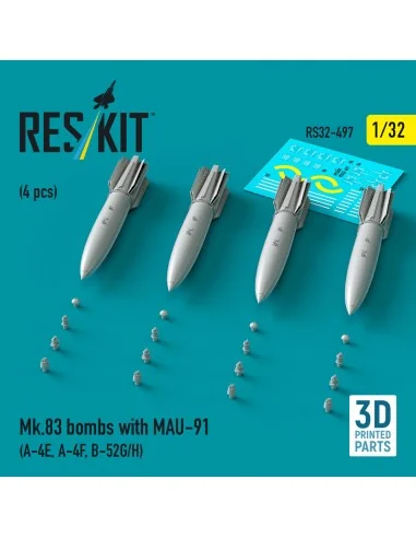 [NO_DESC] Mk.83 bombs with MAU-91 (4 pcs) (A-4E, A-4F, B-52G/H) (3D...