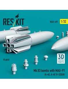 Mk.83 bombs with MAU-91 (4 pcs) (A-4E, A-4F, B-52G/H) (3D printed),... 2