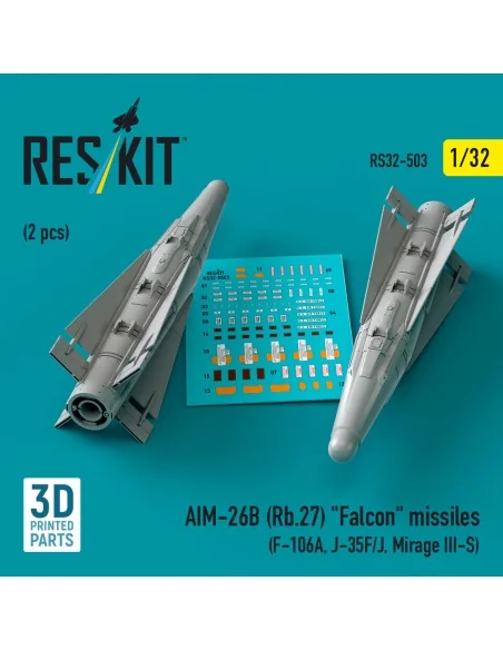 AIM-26B (Rb.27) Falcon missiles (2 pcs) (F-106A, J-35F/J, Mirage II...