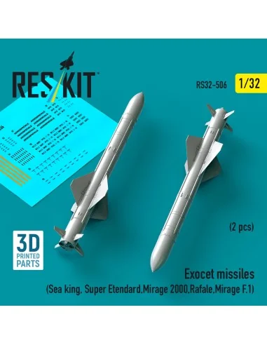 Exocet missiles (2 pcs) (Sea King, Super Etendard, Mirage 2000, Raf...