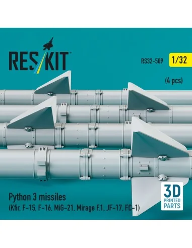 Python 3 missiles (4 pcs) (Kfir, F-15, F-16, MiG-21, Mirage F.1, JF...