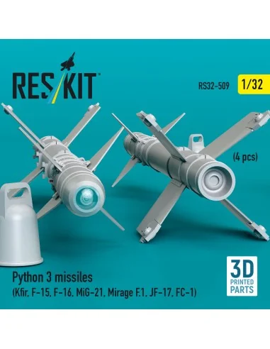 Python 3 missiles (4 pcs) (Kfir, F-15, F-16, MiG-21, Mirage F.1, JF...