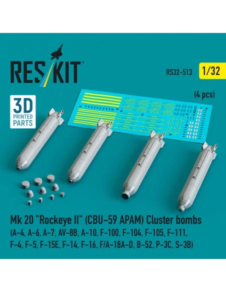 Mk 20 Rockeye II (CBU-59 APAM) Cluster bombs (A-4, A-6, A-7, AV-8B,...