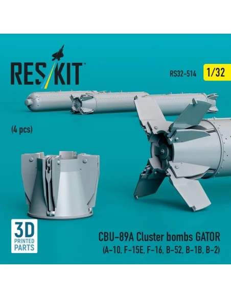 CBU-89A cluster bombs GATOR (4 pcs) (A-10, F-15E, F-16, B-52, B-1B,...