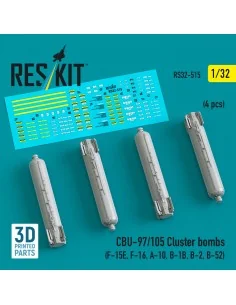 CBU-97/105 cluster bombs (4 pcs) (F-15E, F-16, A-10, B-1B, B-2, B-5...