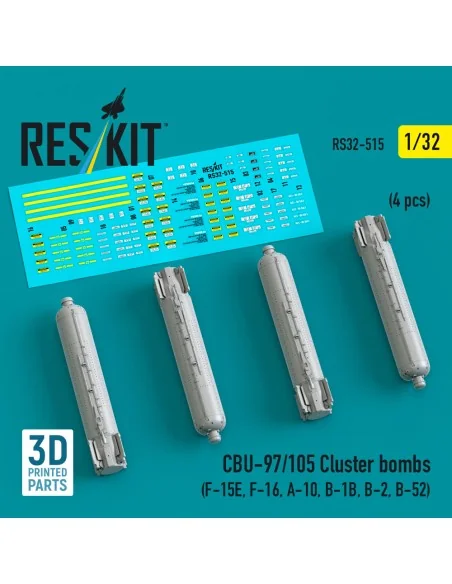 CBU-97/105 cluster bombs (4 pcs) (F-15E, F-16, A-10, B-1B, B-2, B-5...