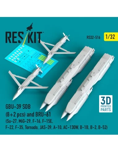 GBU-39 SDB (8 pcs) and BRU-61 (2 pcs) (Su-27, MiG-29, F-16, F-15E, ...