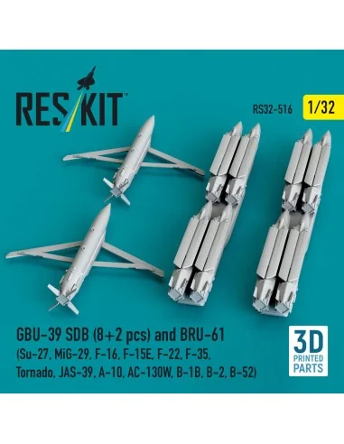GBU-39 SDB (8 pcs) and BRU-61 (2 pcs) (Su-27, MiG-29, F-16, F-15E, ...