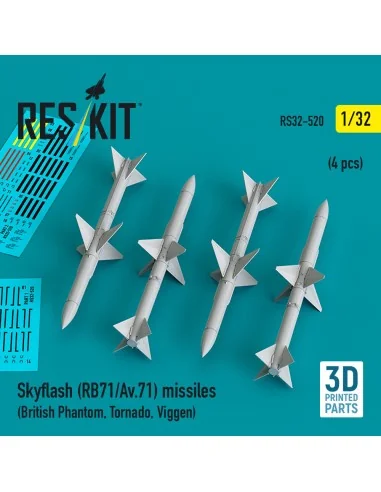 Skyflash (RB71/Av.71) missiles (4 pcs) (British Phantom, Tornado, V...