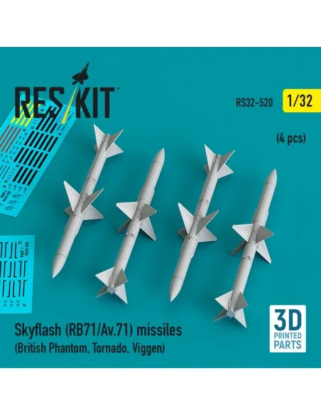 Skyflash (RB71/Av.71) missiles (4 pcs) (British Phantom, Tornado, V...