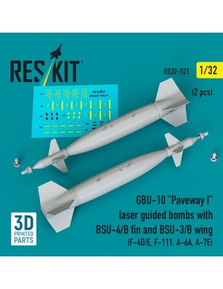 GBU-10 Paveway I laser guided bombs with BSU-4/B fin and BSU-3/B wi...