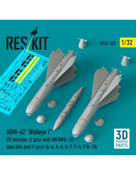 AGM-62 Walleye I ER missiles (2 pcs) with AN/AWG-16 data link pod (...