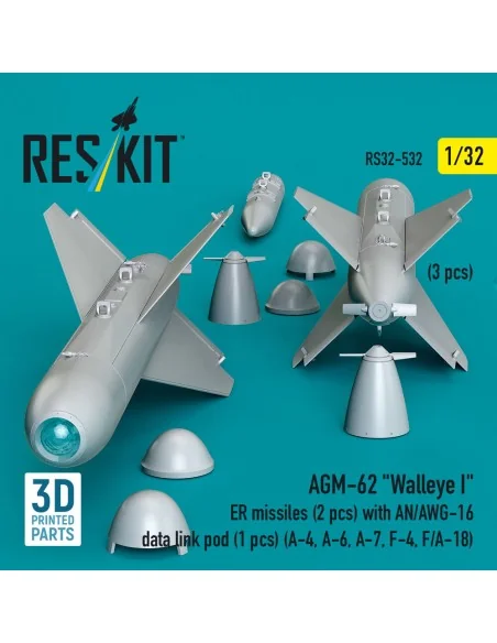AGM-62 Walleye I ER missiles (2 pcs) with AN/AWG-16 data link pod (...