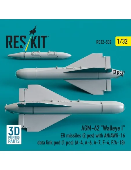 AGM-62 Walleye I ER missiles (2 pcs) with AN/AWG-16 data link pod (...