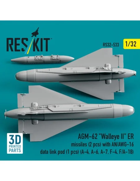 AGM-62 Walleye II ER missiles (2 pcs) with AN/AWG-16 data link pod ...
