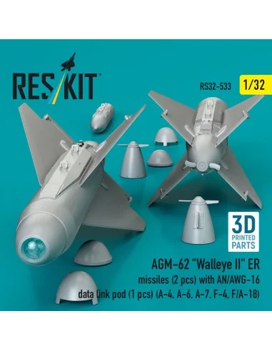 AGM-62 Walleye II ER missiles (2 pcs) with AN/AWG-16 data link pod ...
