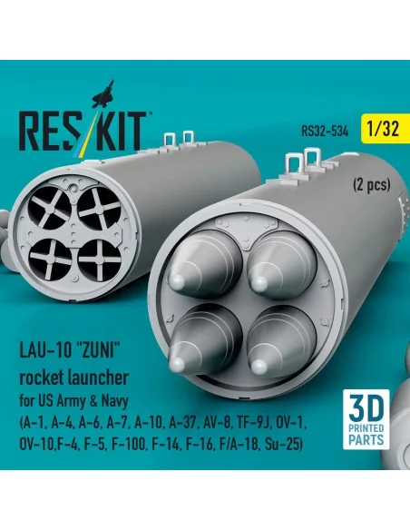 LAU-10 ZUNI rocket launcher for US Army & Navy (2 pcs) (A-1, A-4, A...