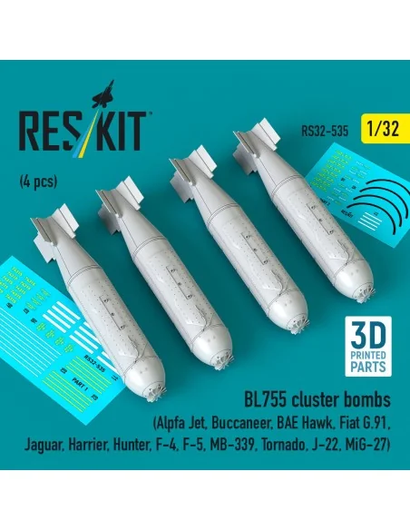 BL755 cluster bombs (4 pcs) (Alpfa Jet, Buccaneer, BAE Hawk, Fiat G...