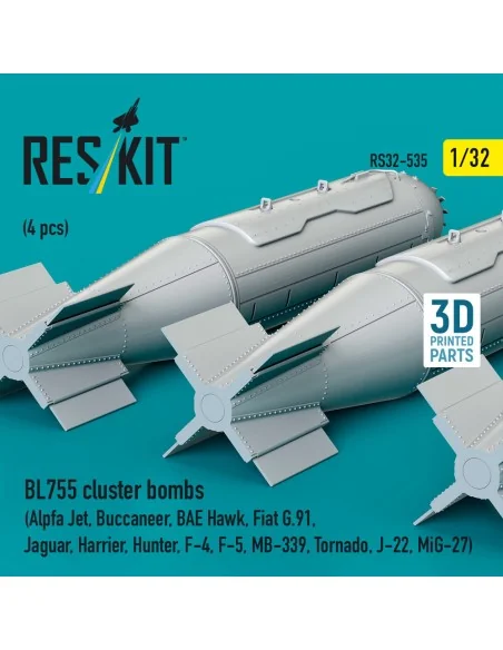 BL755 cluster bombs (4 pcs) (Alpfa Jet, Buccaneer, BAE Hawk, Fiat G...