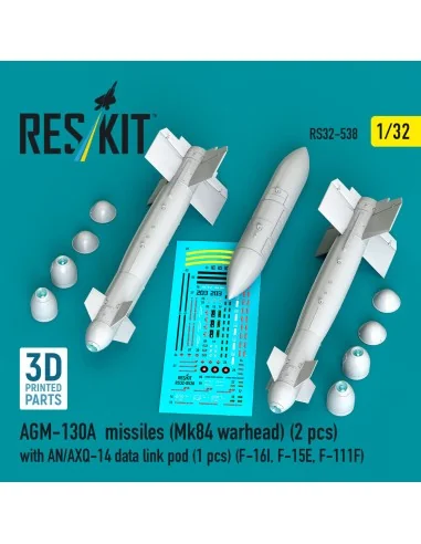 AGM-130A missiles (Mk84 warhead) (2 pcs) with AN/AXQ-14 data link p...