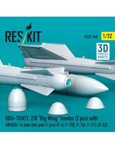 GBU-15(V)1, 2/B Big Wing bombs (2 pcs) with AN/AXQ-14 data link pod...