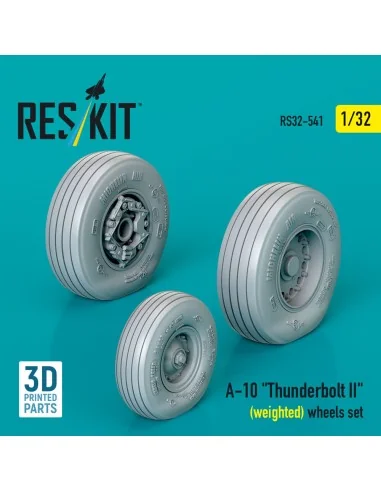 A-10 Thunderbolt II (weighted) wheels set (3D Printed), 1/32 - ResK...