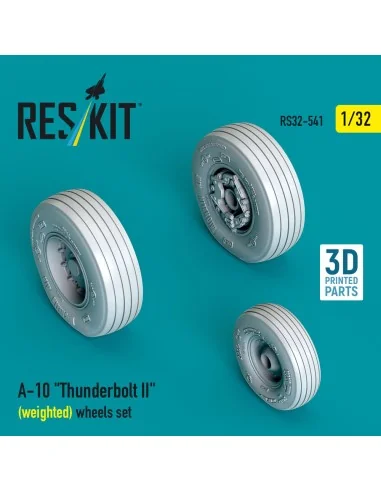 A-10 Thunderbolt II (weighted) wheels set (3D Printed), 1/32 - ResK...