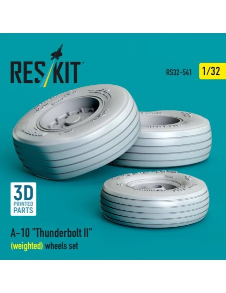 A-10 Thunderbolt II (weighted) wheels set (3D Printed), 1/32 - ResK...