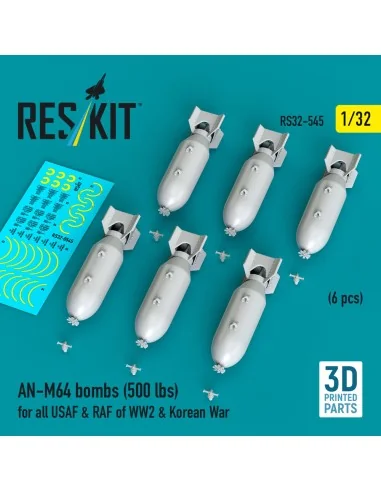 [NO_DESC] AN-M64 bombs (500 lbs) for all USAF & RAF of WW2 & Korean...